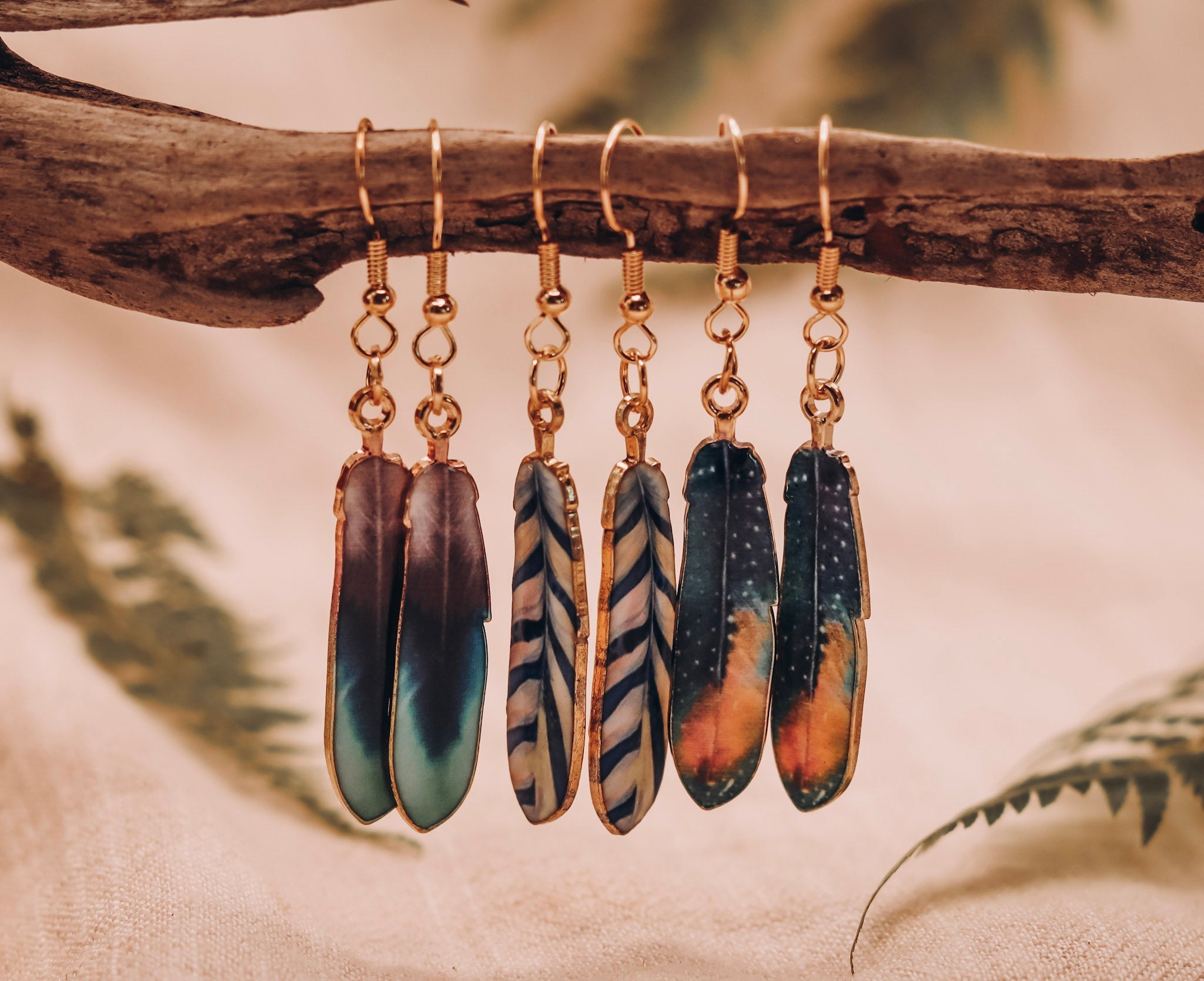 Earrings - Kowhai and Sage