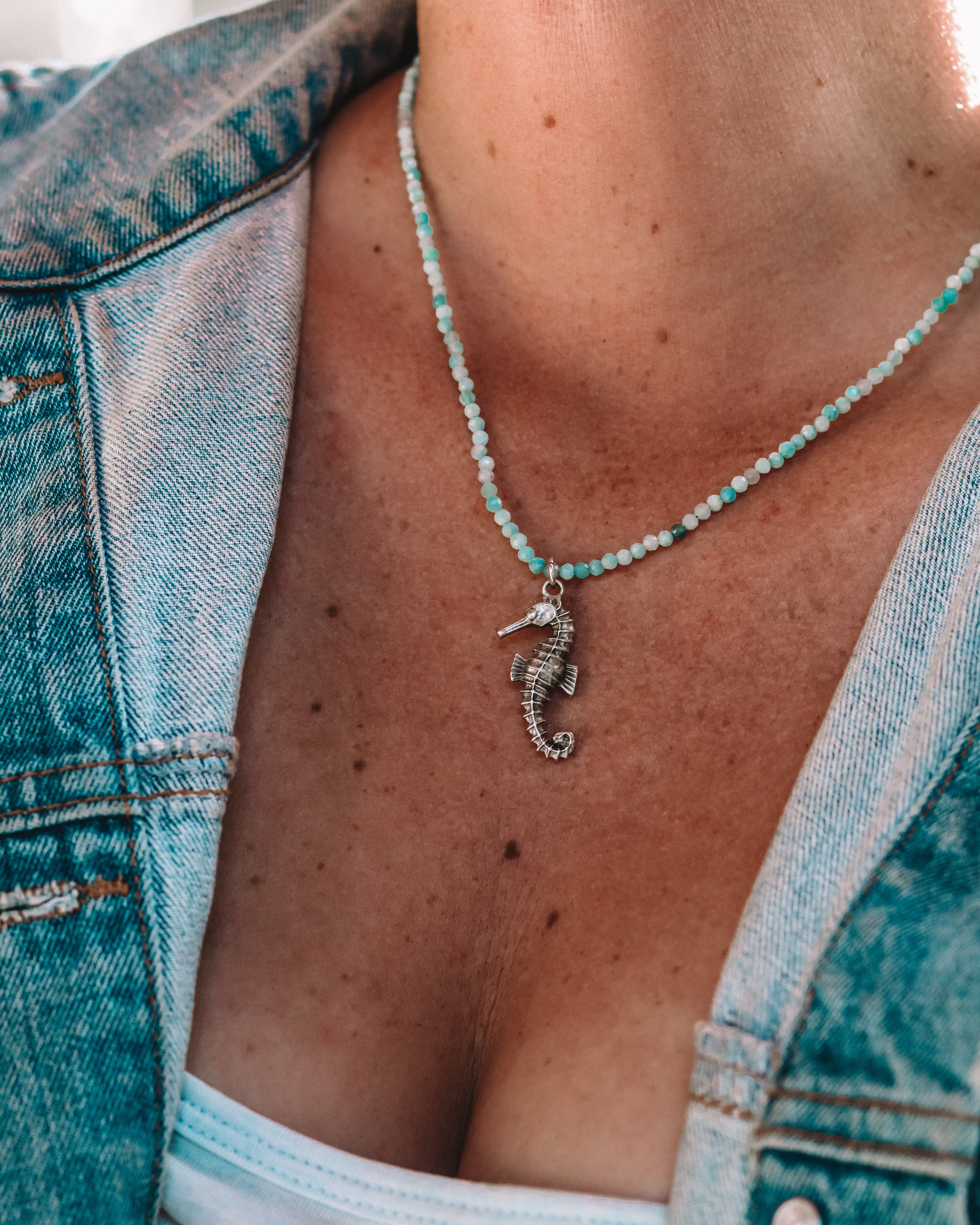 Turquoise Rockpool Seahorse Necklace