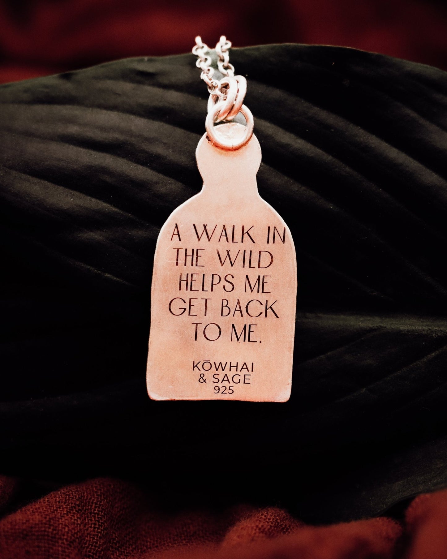 "A Walk In The Wild Helps Me Get Back To Me" Tui Necklace - Kowhai and Sage