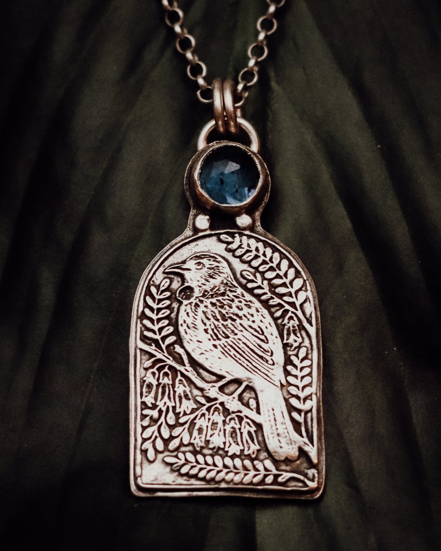 "A Walk In The Wild Helps Me Get Back To Me" Tui Necklace - Kowhai and Sage