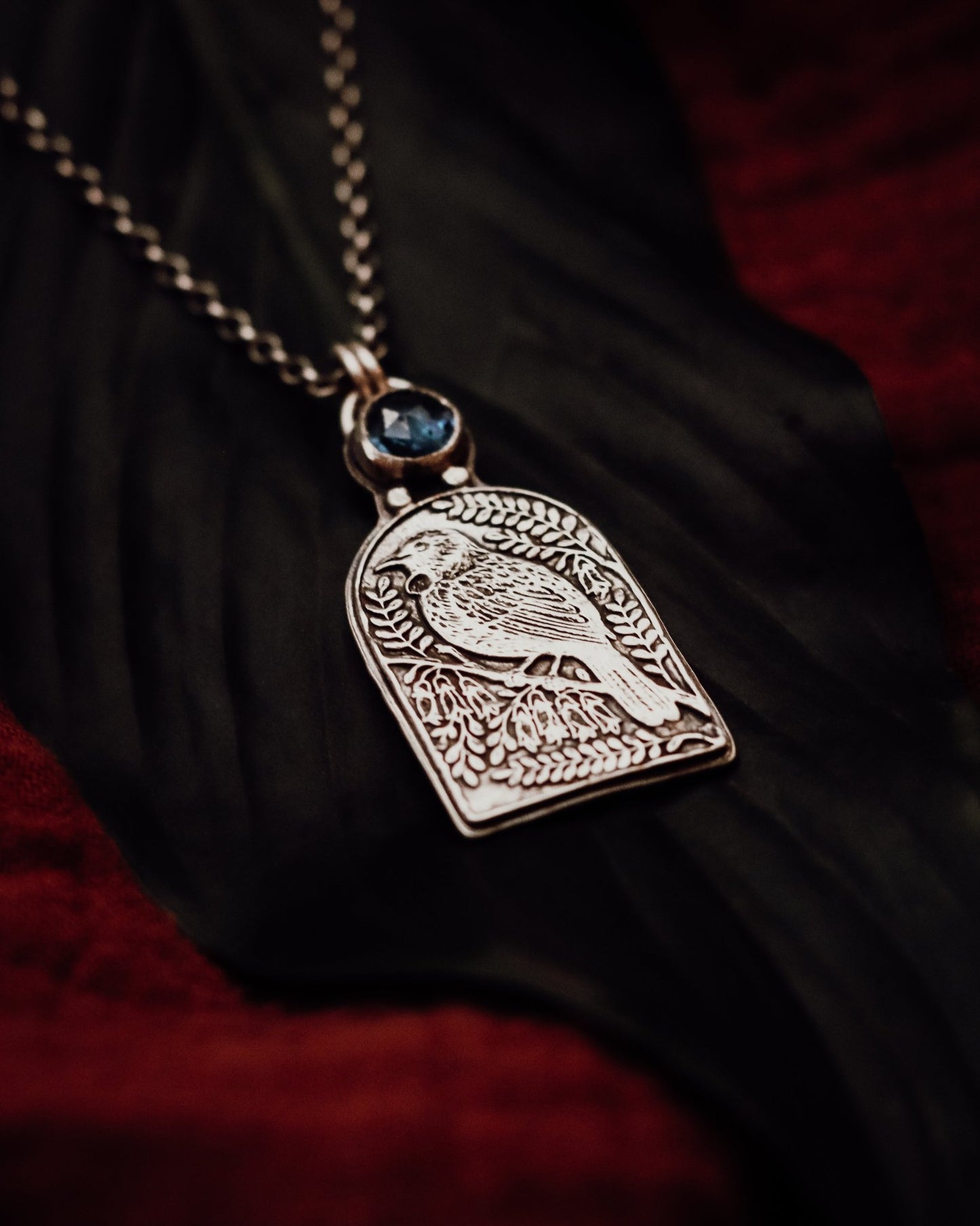 "A Walk In The Wild Helps Me Get Back To Me" Tui Necklace - Kowhai and Sage