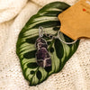 Dark Amethyst Wire Wrapped Key Ring - Kowhai and Sage