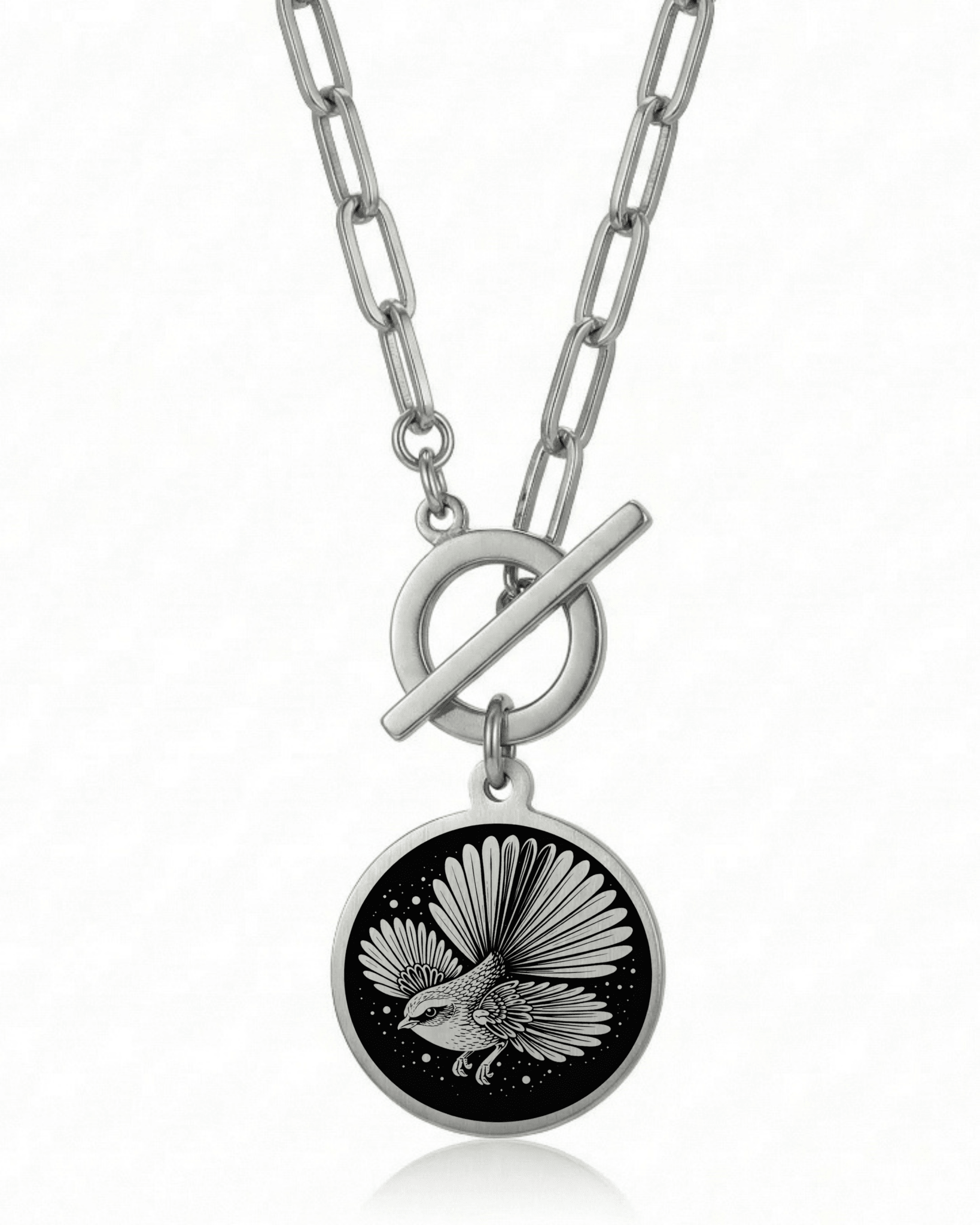 Fantail Necklace - Kowhai and Sage