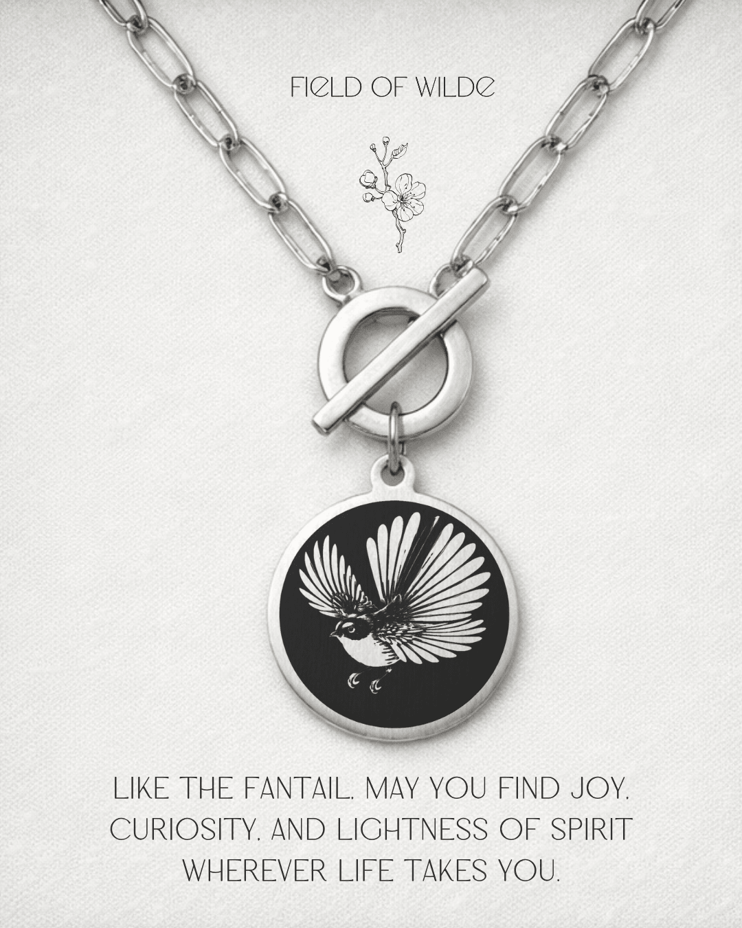 Fantail Necklace - Kowhai and Sage