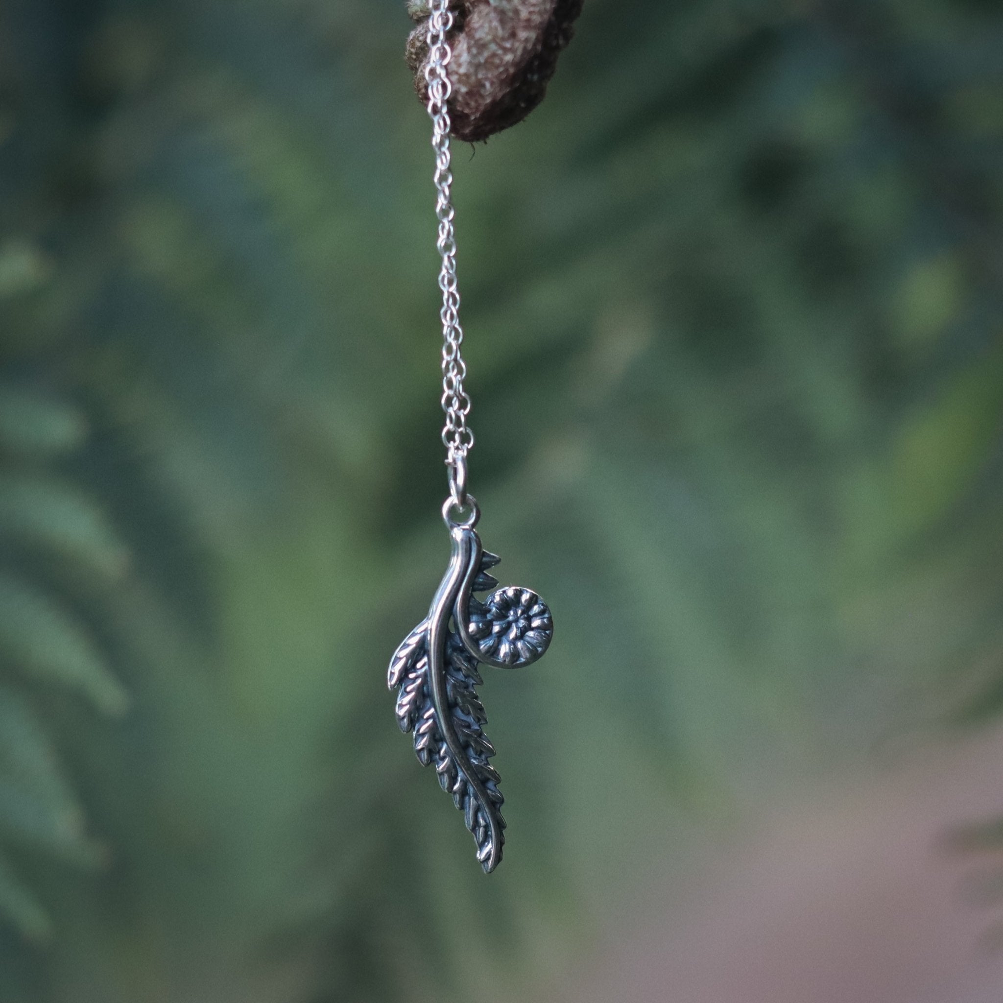 Fern Necklace - Kowhai and Sage