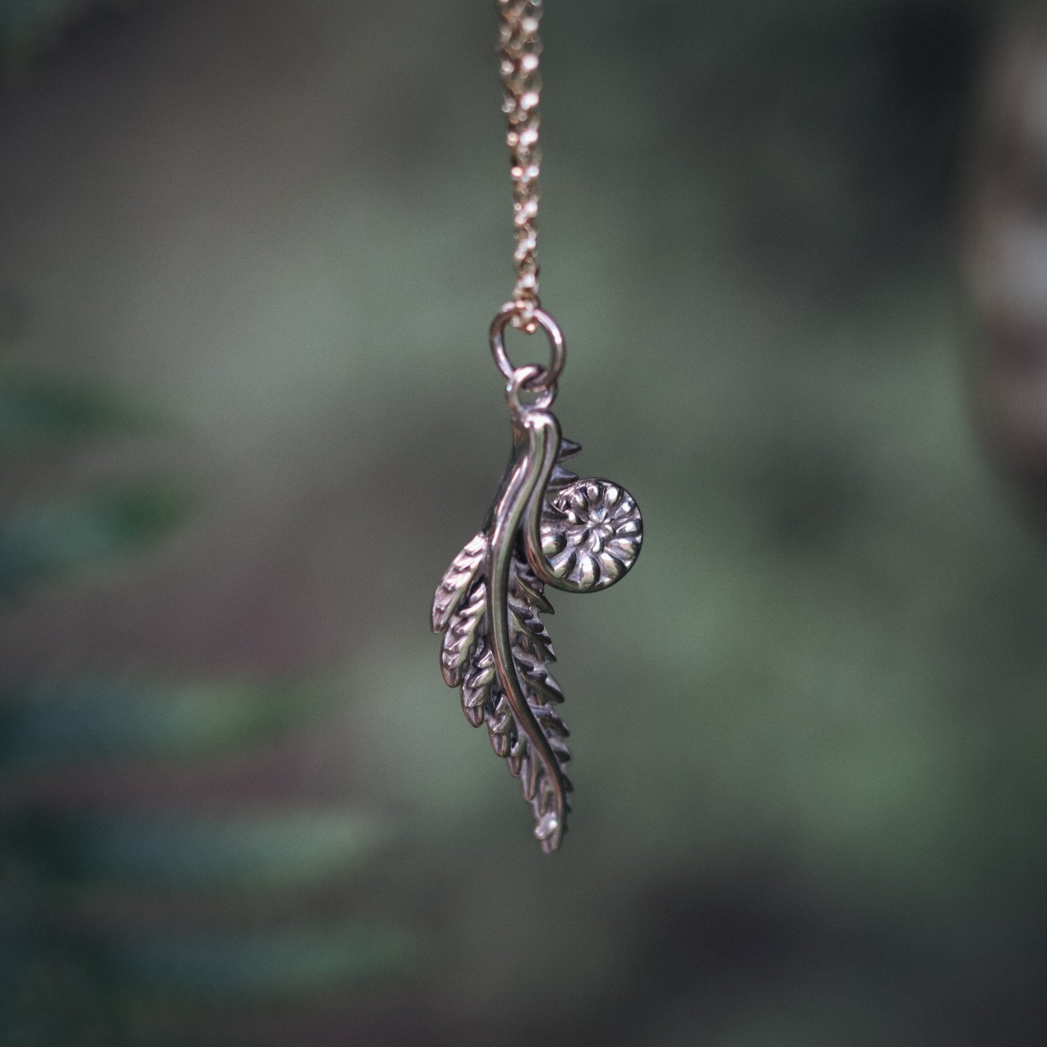 Fern Necklace - Kowhai and Sage