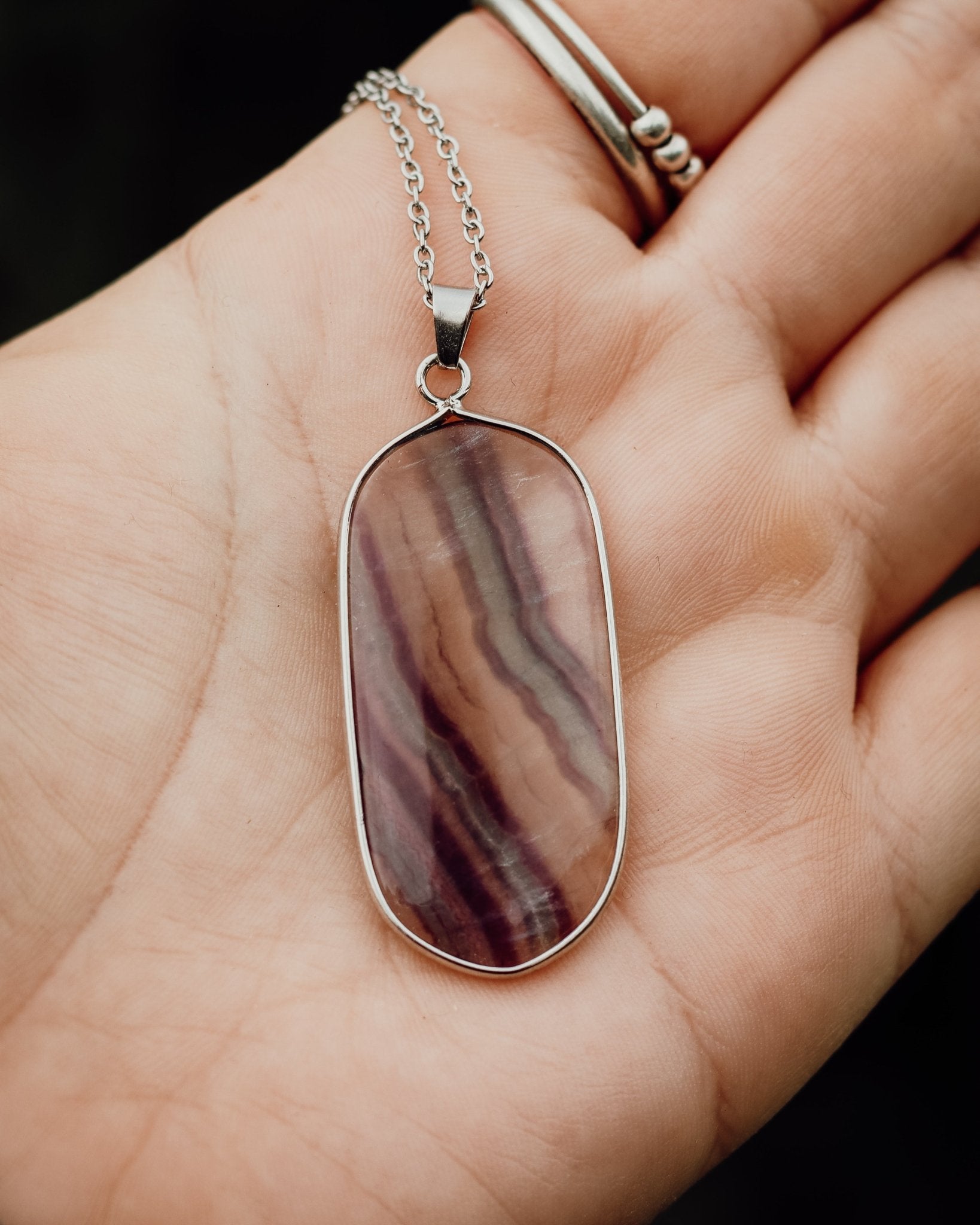 Fluorite Necklace - Kowhai and Sage