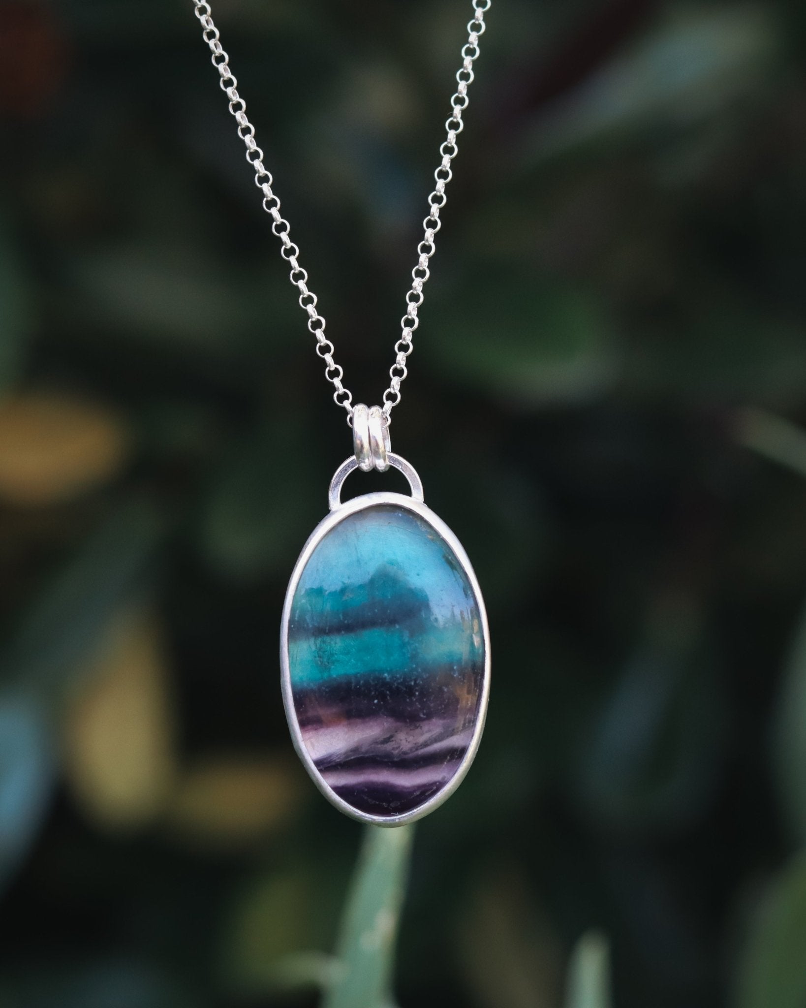 Fluorite Necklace - Kowhai and Sage