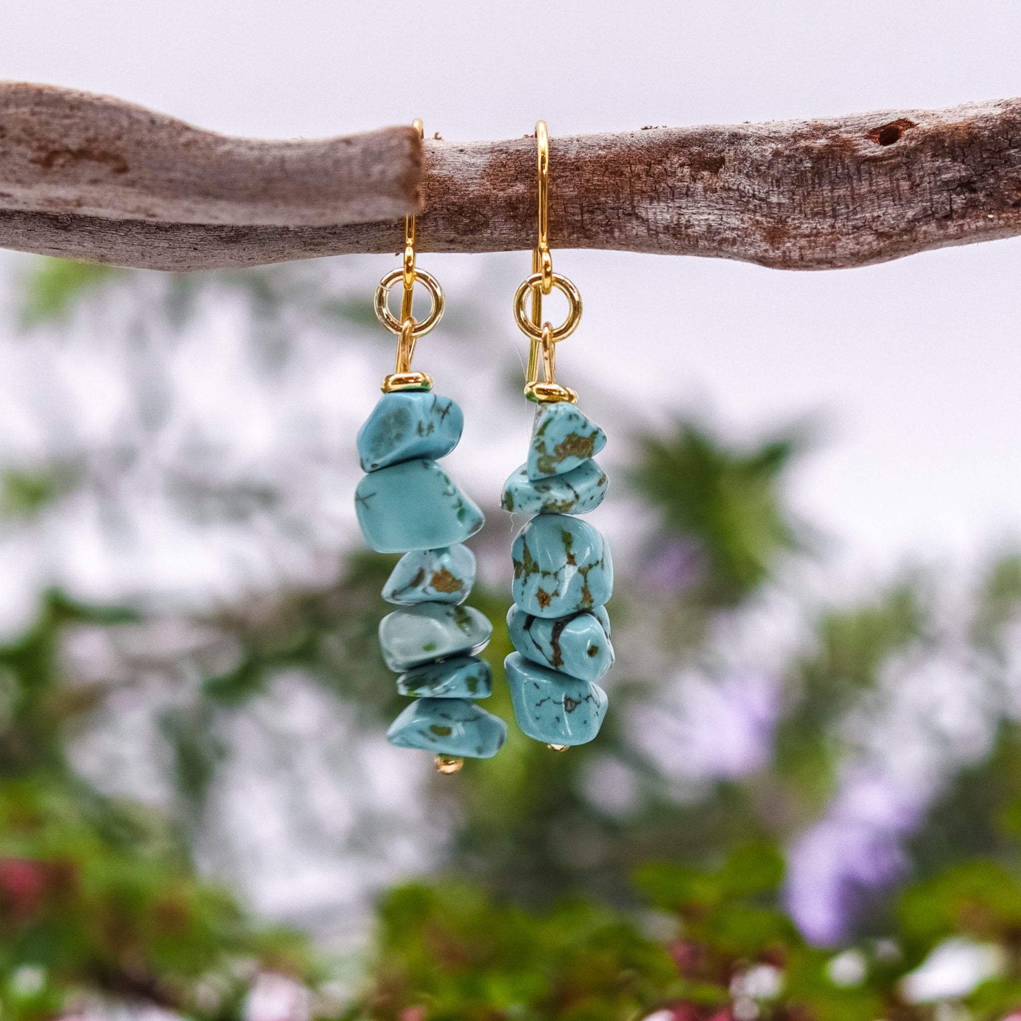Gold Rockstack Earrings - Kowhai and Sage