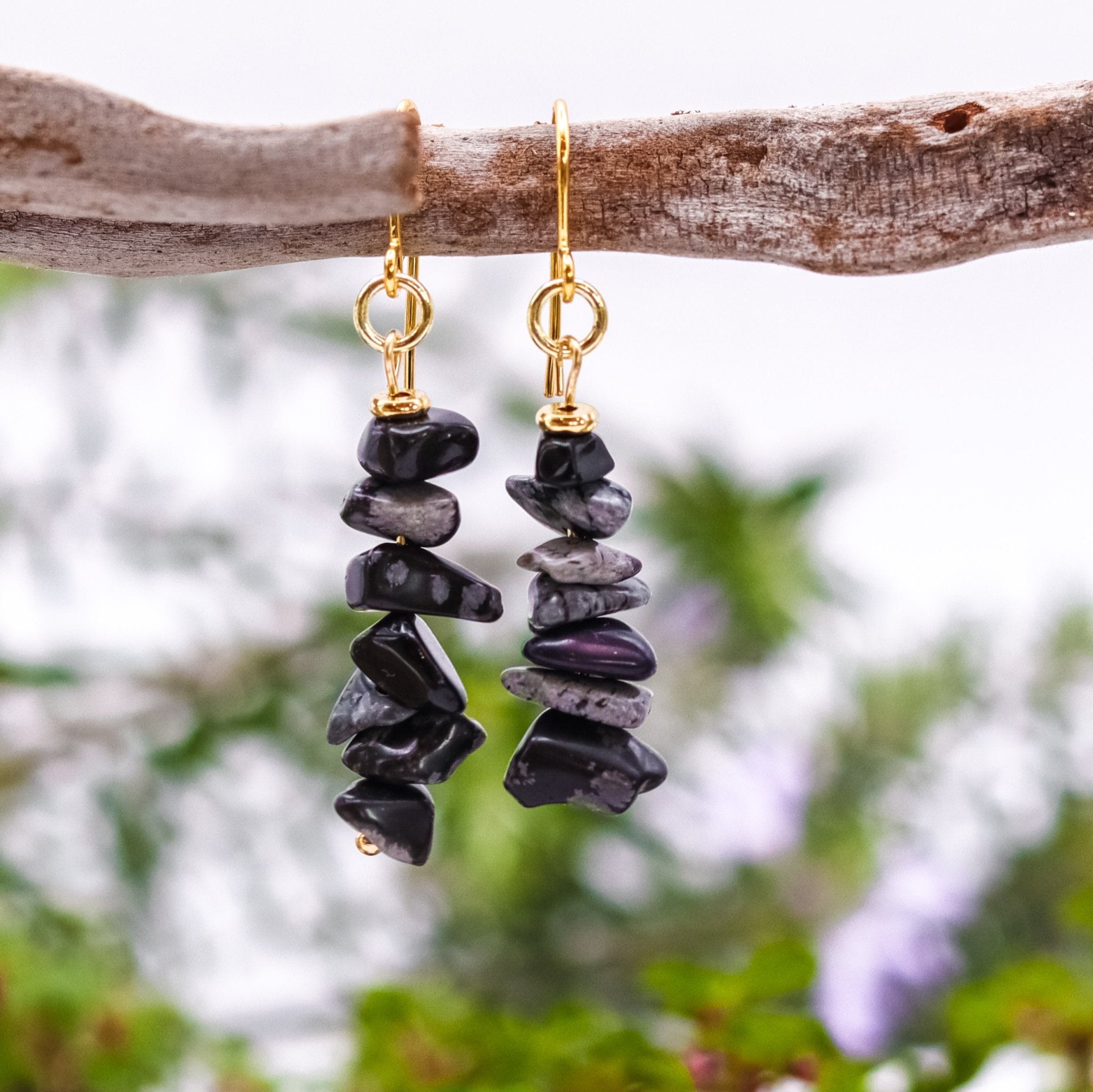 Gold Rockstack Earrings - Kowhai and Sage