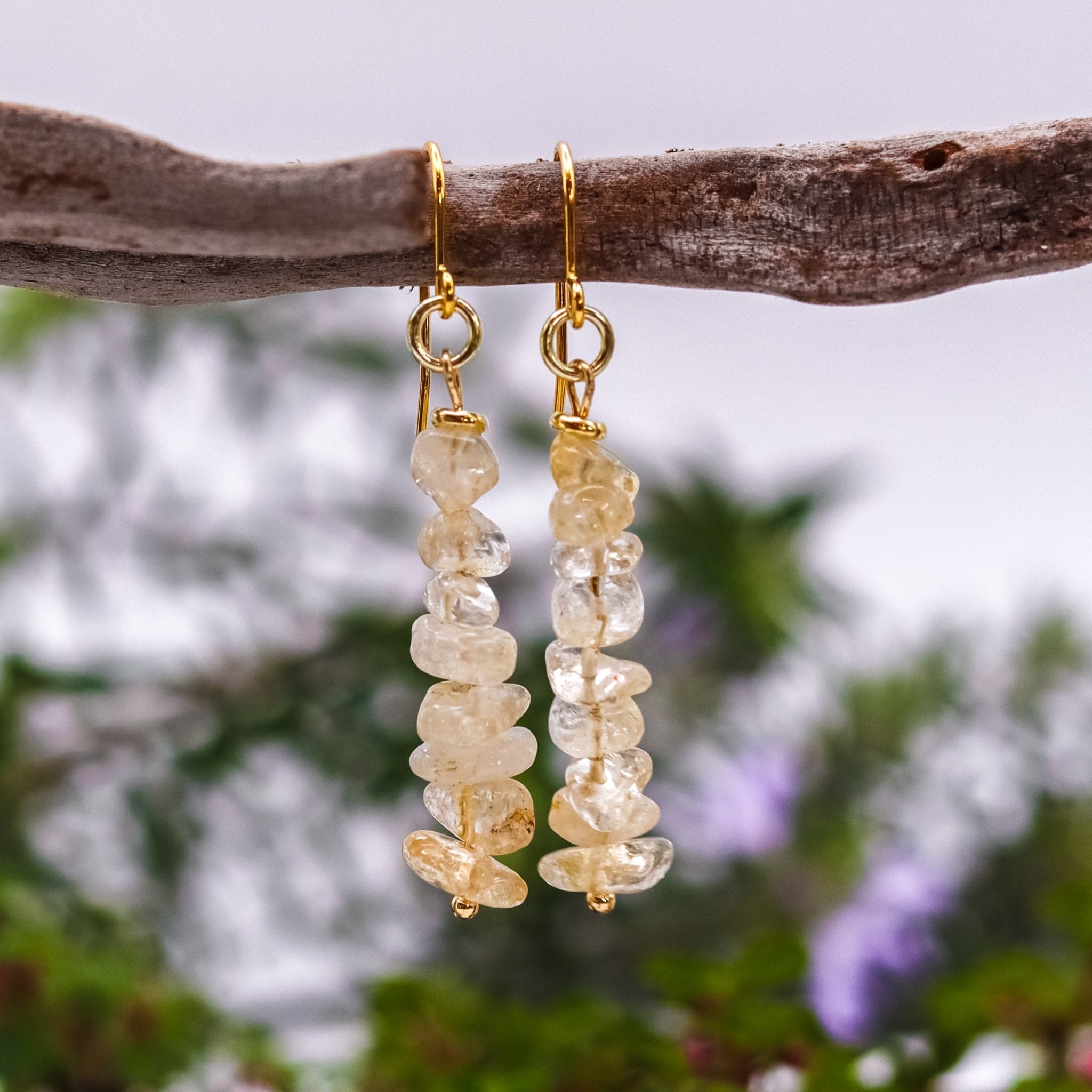 Gold Rockstack Earrings - Kowhai and Sage