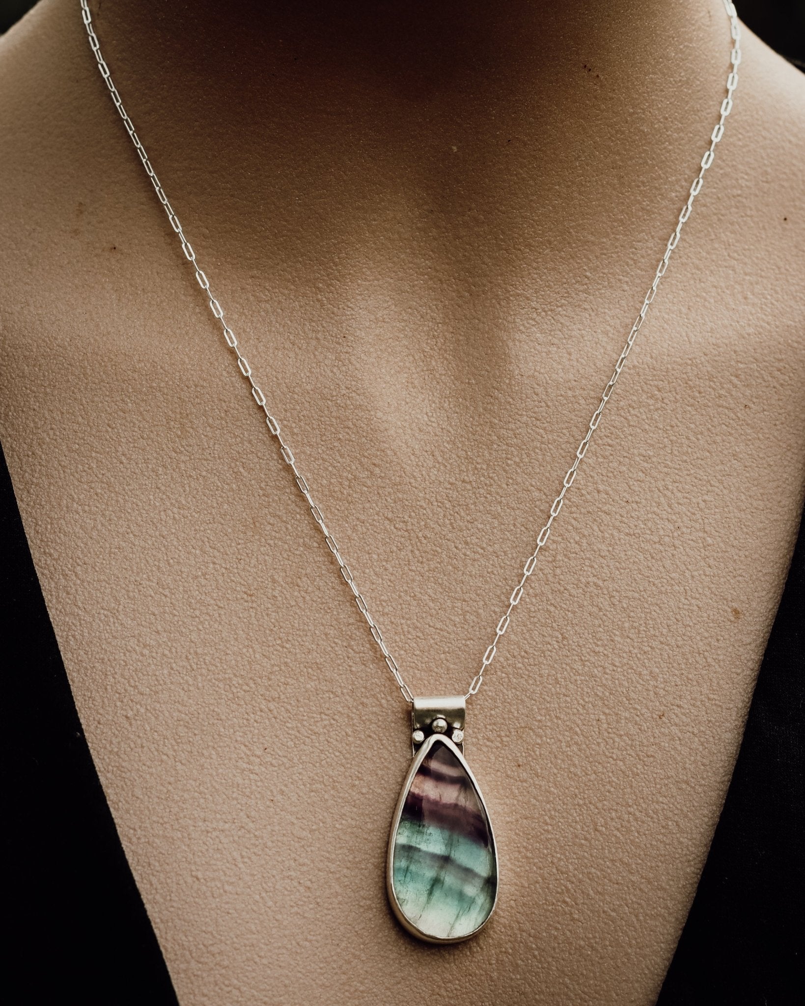 I Live In My Own World Fluorite Necklace - Kowhai and Sage