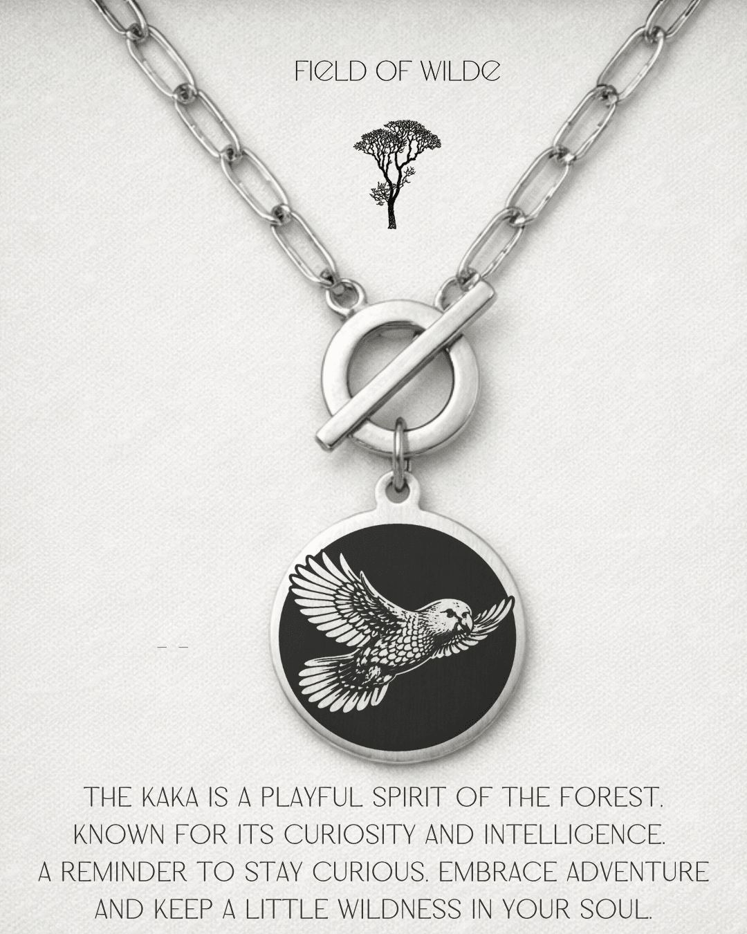 Kākā Necklace - Kowhai and Sage