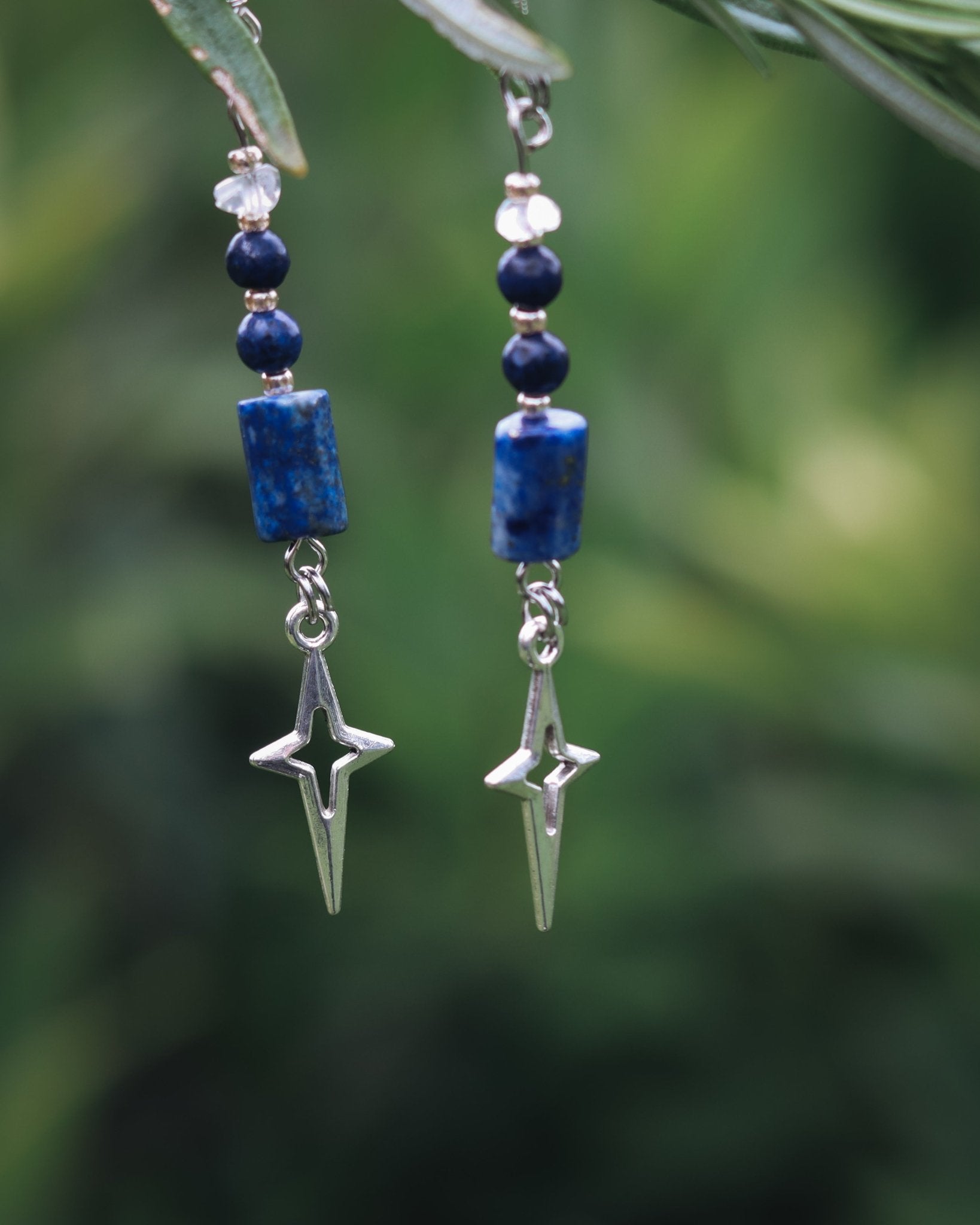 Lapis Lazuli Star Earrings - Kowhai and Sage