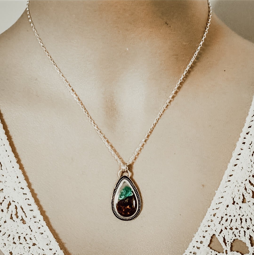Mermaids Coral Moss Agate Necklace - Kowhai and Sage