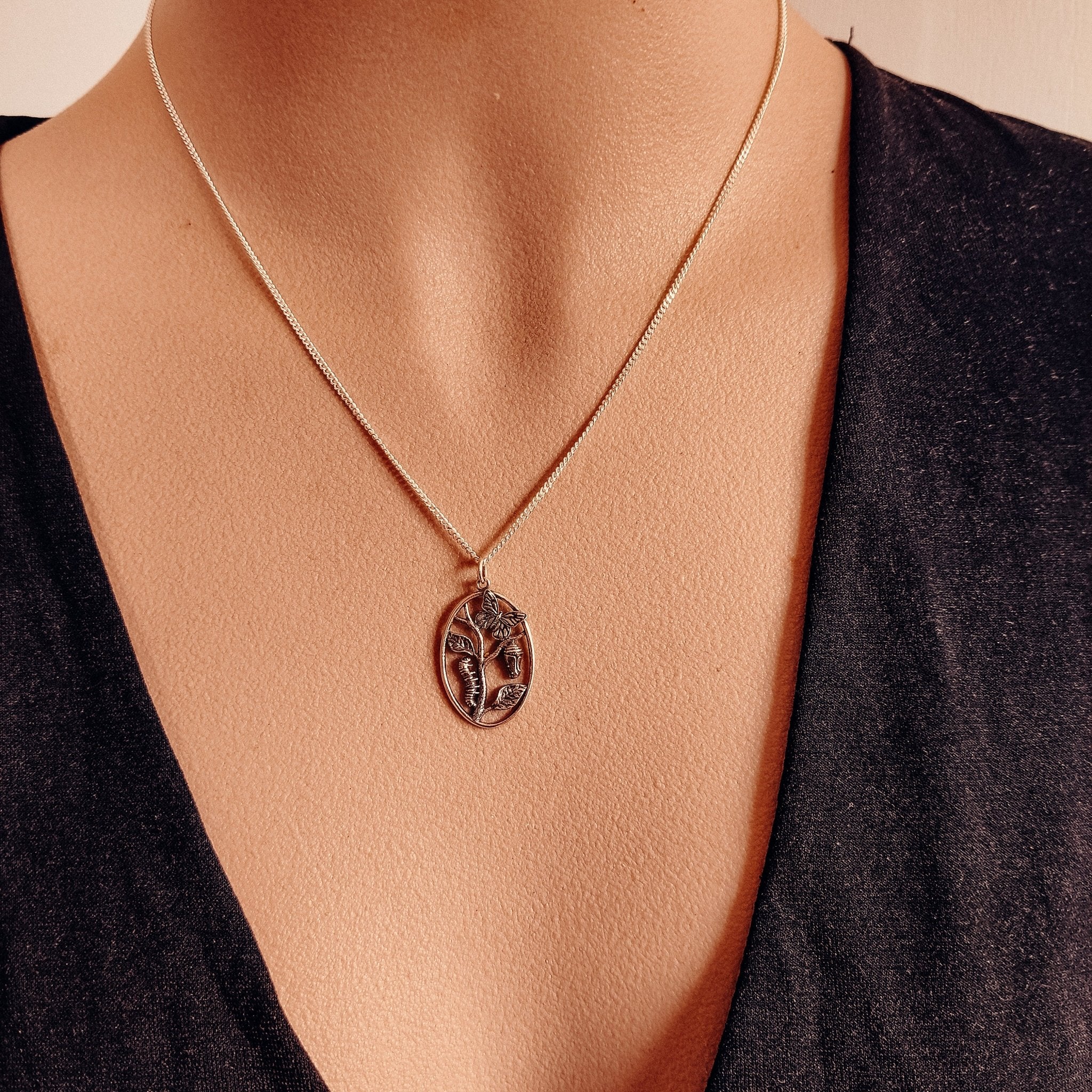 Metamorphosis Talisman Necklace - Kowhai and Sage