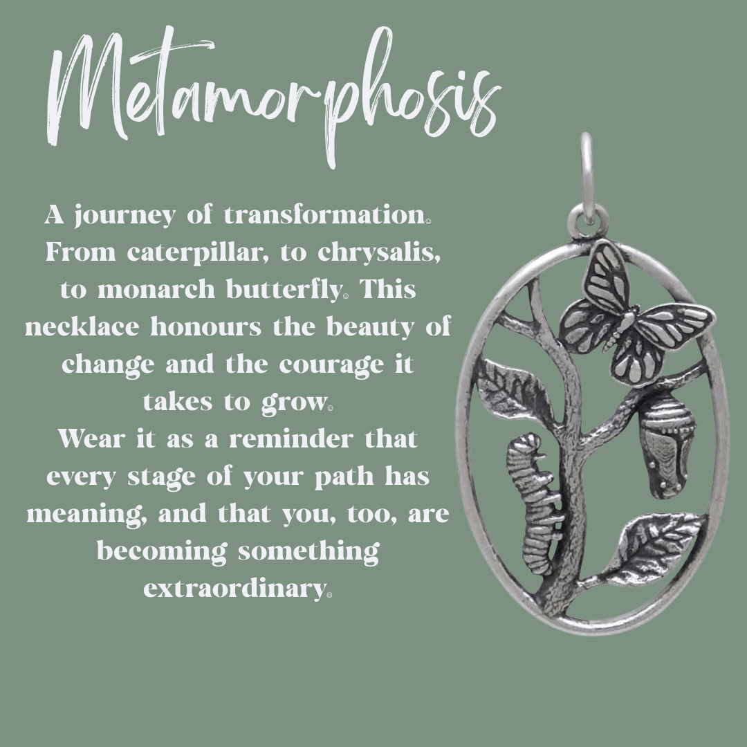 Metamorphosis Talisman Necklace - Kowhai and Sage