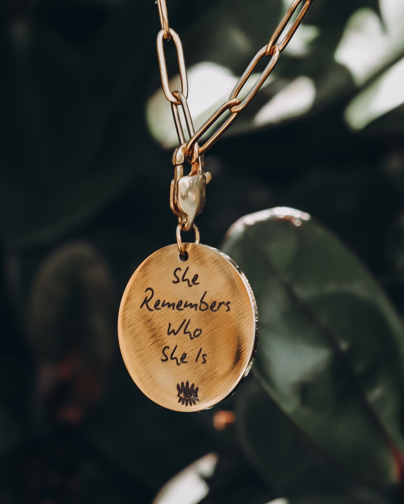 Moon Goddess Necklace - Kowhai and Sage