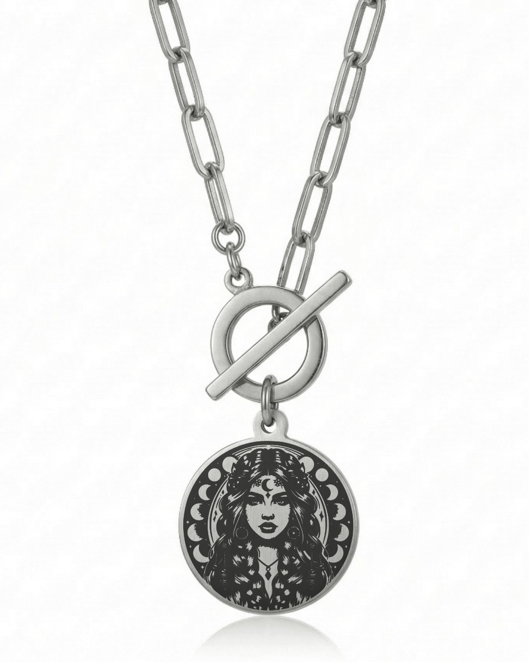 Moon Goddess Necklace - Kowhai and Sage