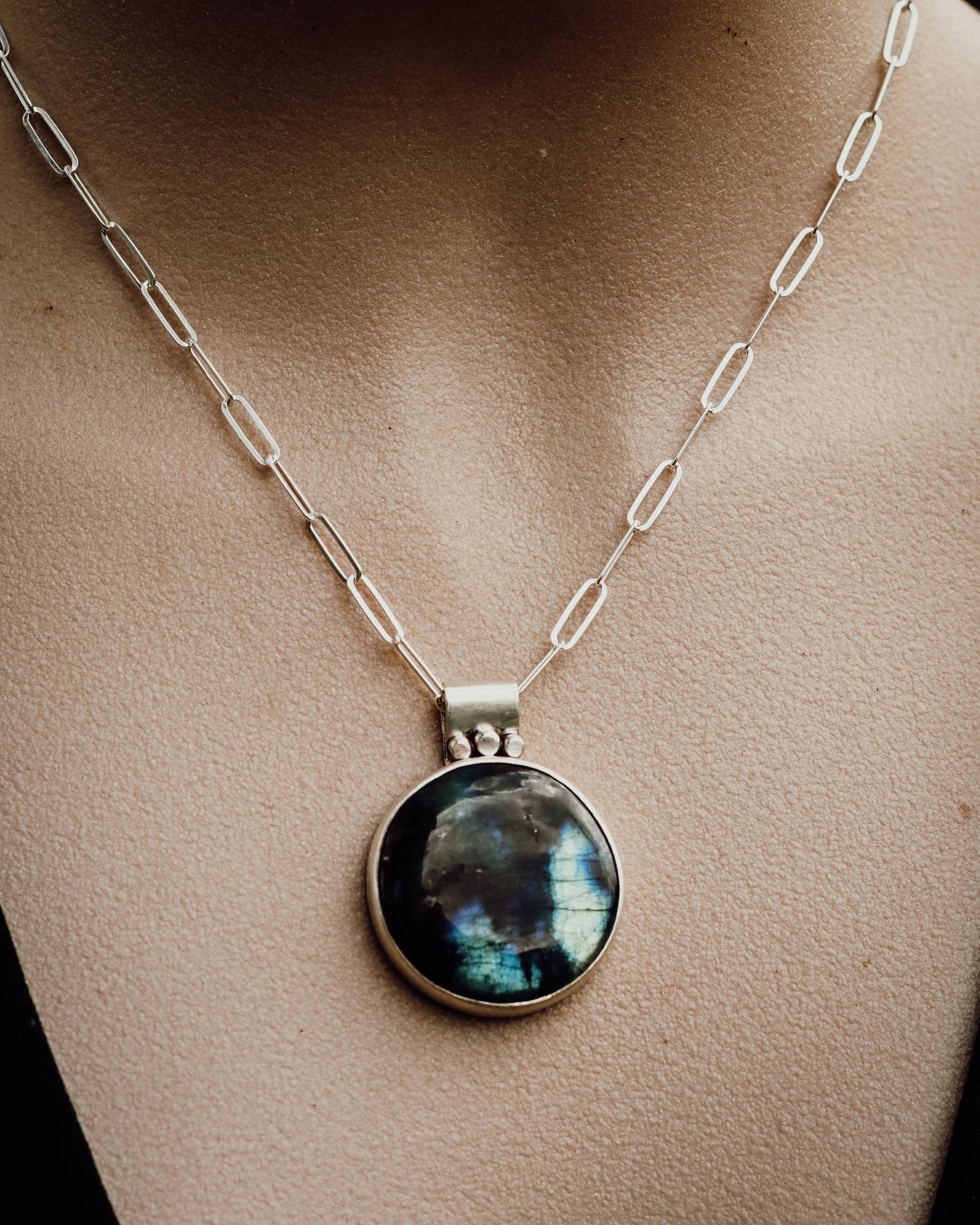 No matter what phase labradorite necklace - Kowhai and Sage