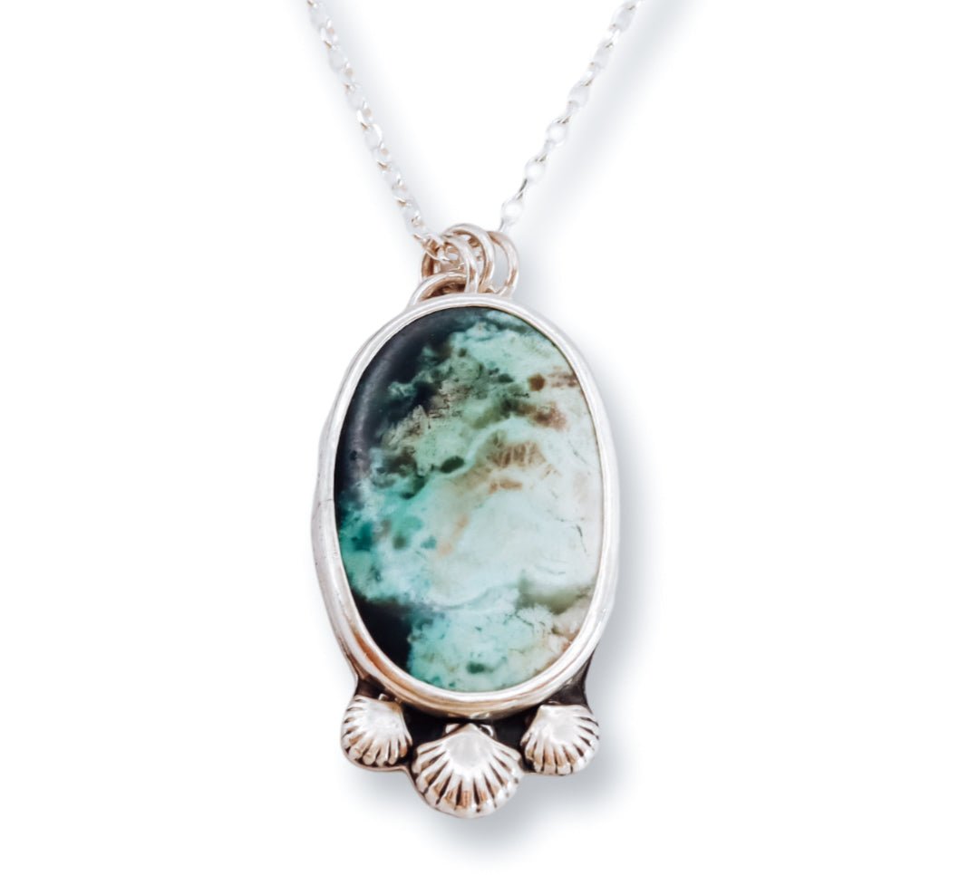 Ocean Paradise Necklace - Kowhai and Sage