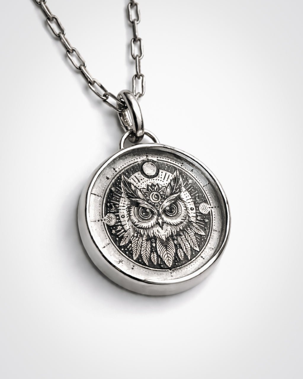 Owl Portal Necklace - Kowhai and Sage