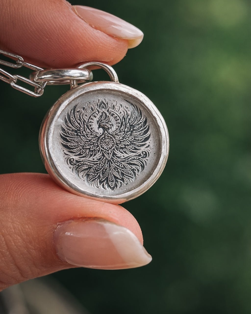 Phoenix Portal Necklace - Kowhai and Sage