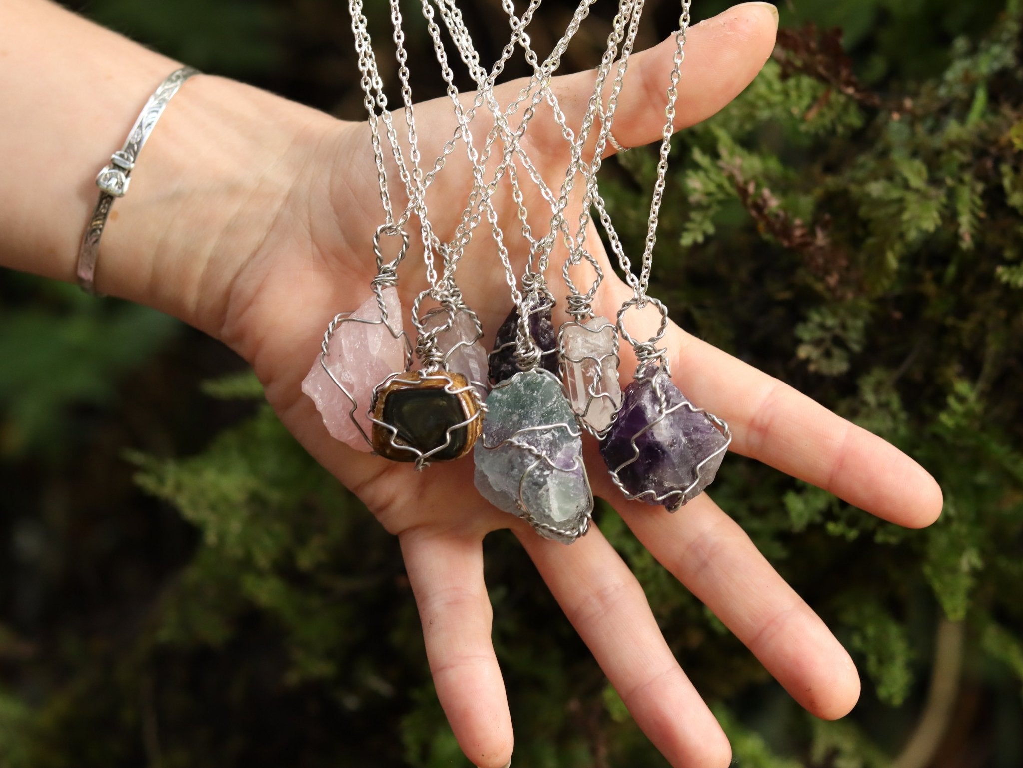 Rose Quartz Necklace - Kowhai and Sage