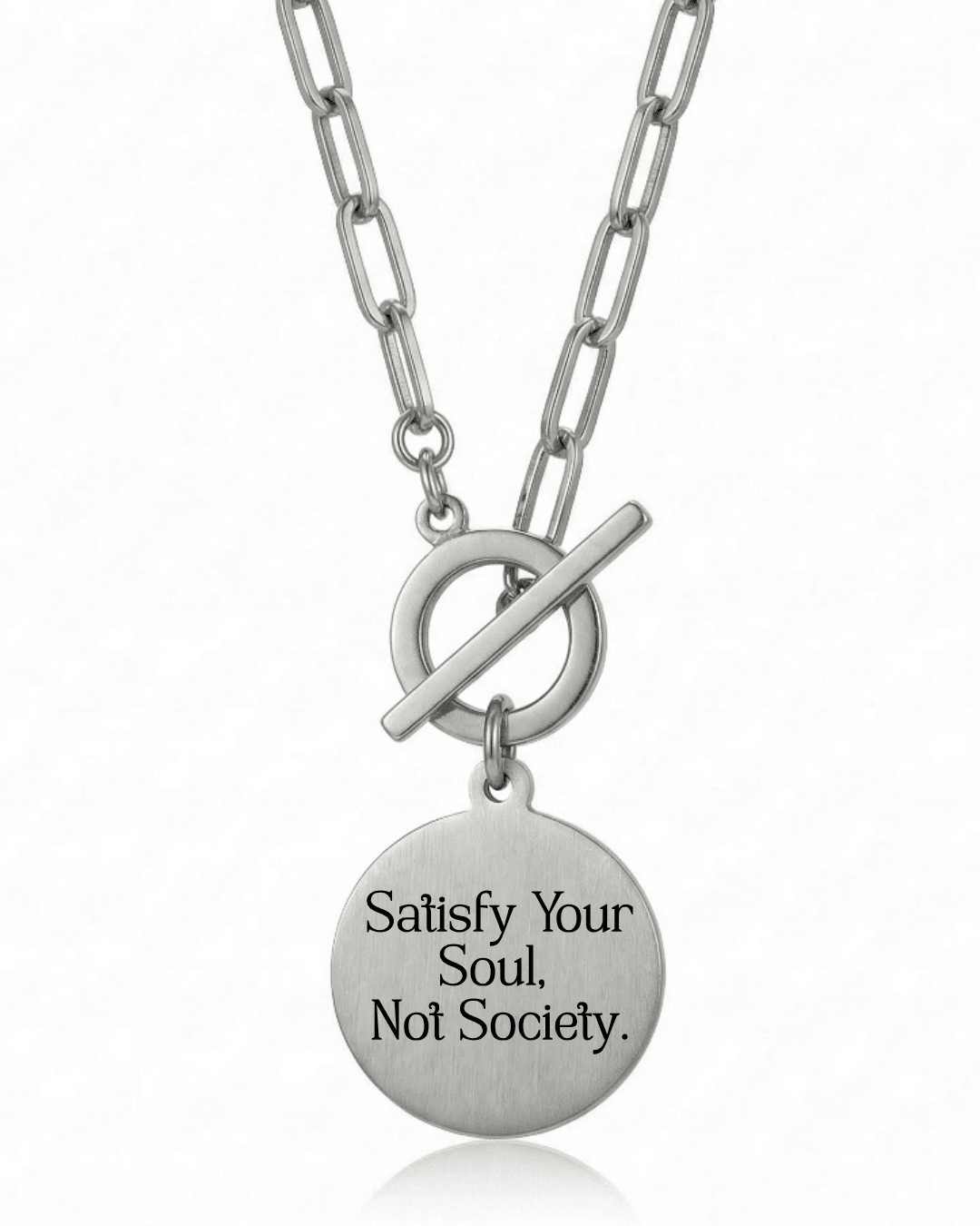 Satisfy Your Soul, Not Society Necklace - Kowhai and Sage