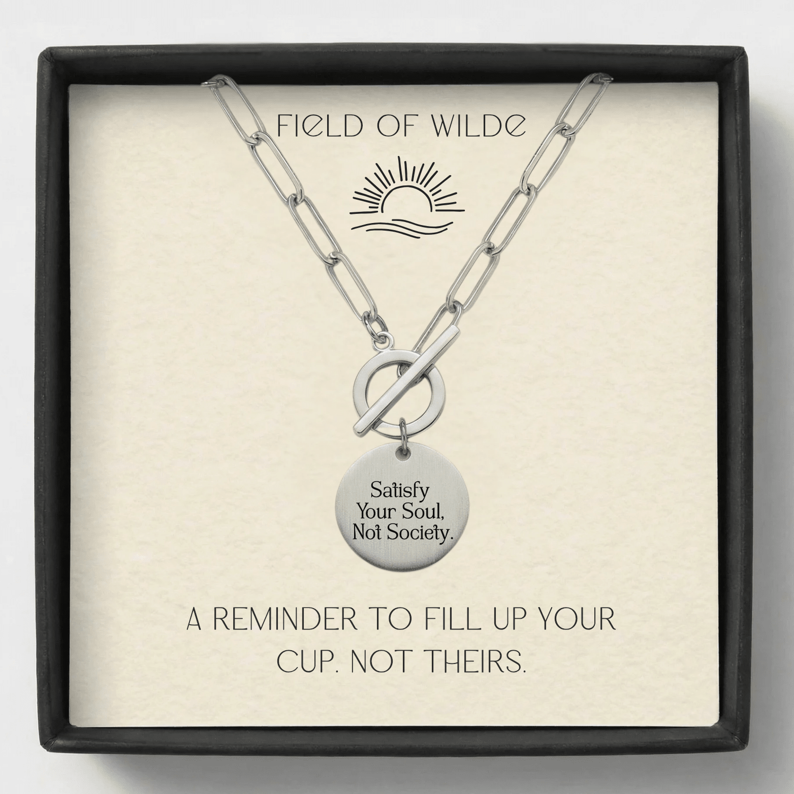 Satisfy Your Soul, Not Society Necklace - Kowhai and Sage