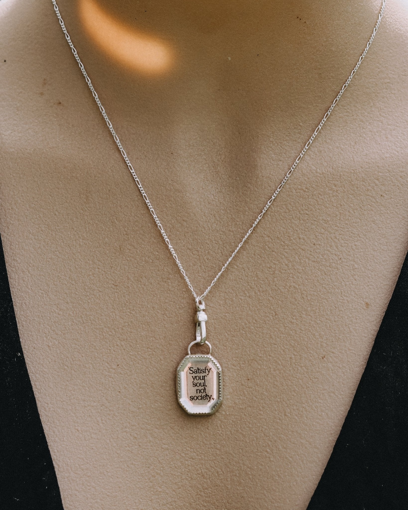 Satisfy Your Soul, Not Society Quartz Necklace - Kowhai and Sage