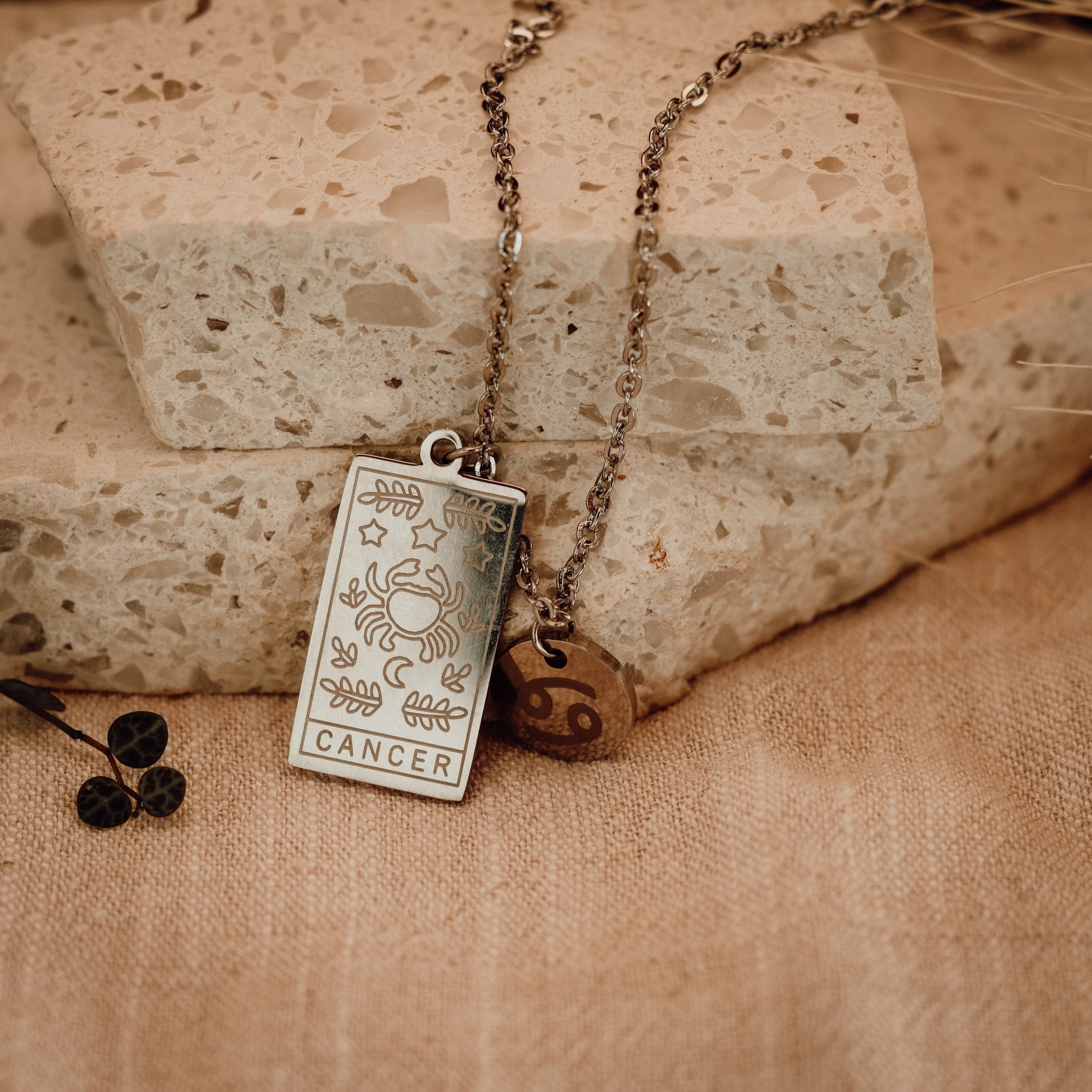 Star Sign Necklace - Kowhai and Sage