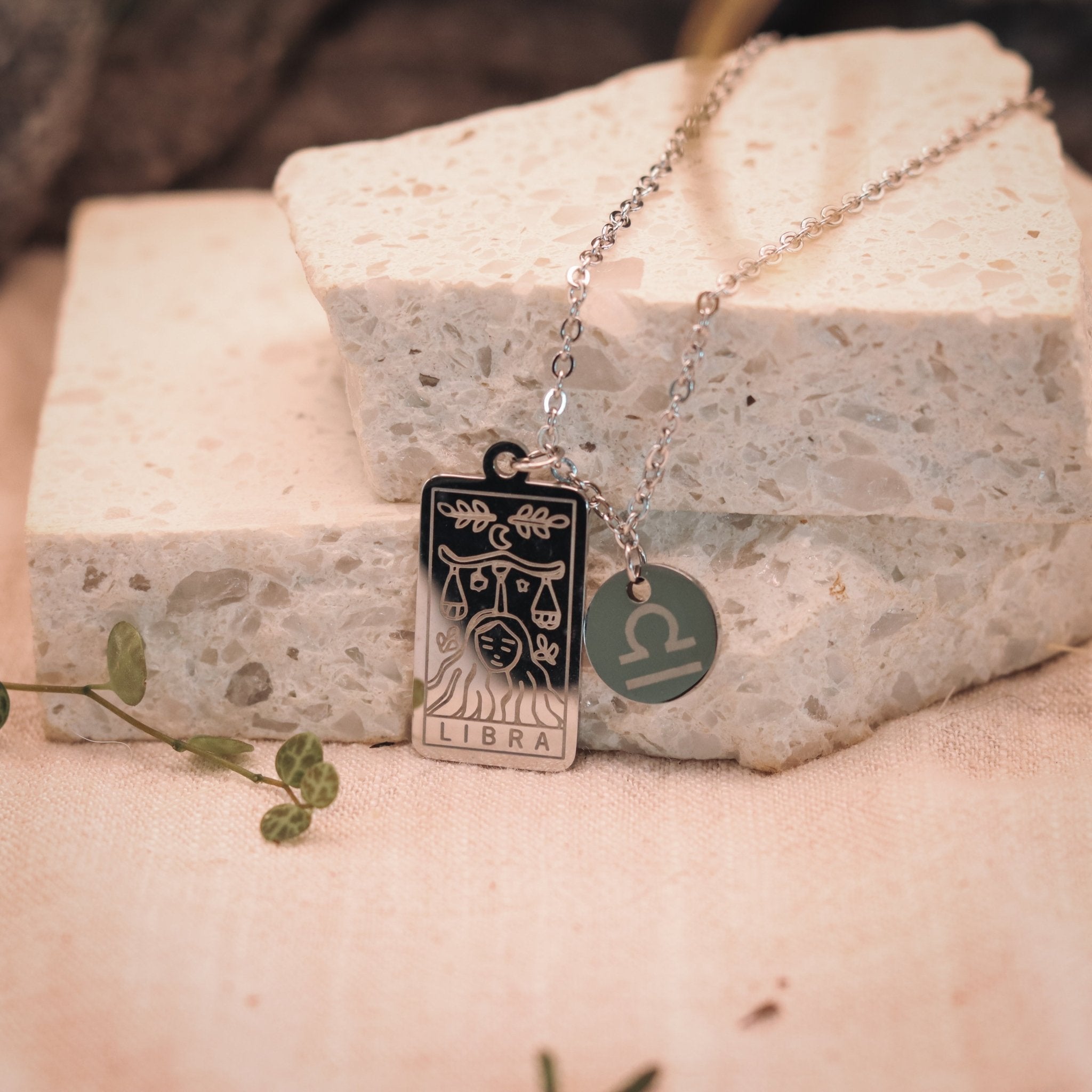 Star Sign Necklace - Kowhai and Sage