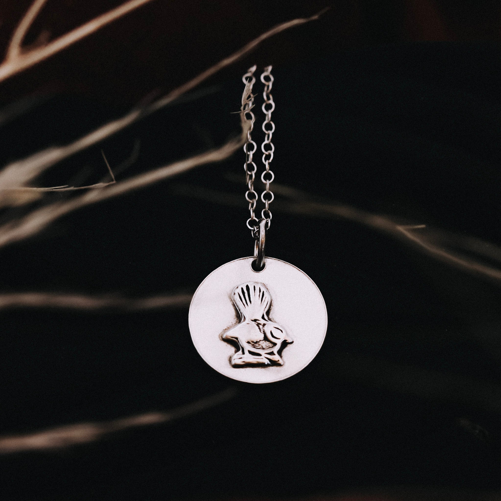 Sterling Silver Circle Pendants | Handmade Animal & Nature Necklaces - Kowhai and Sage