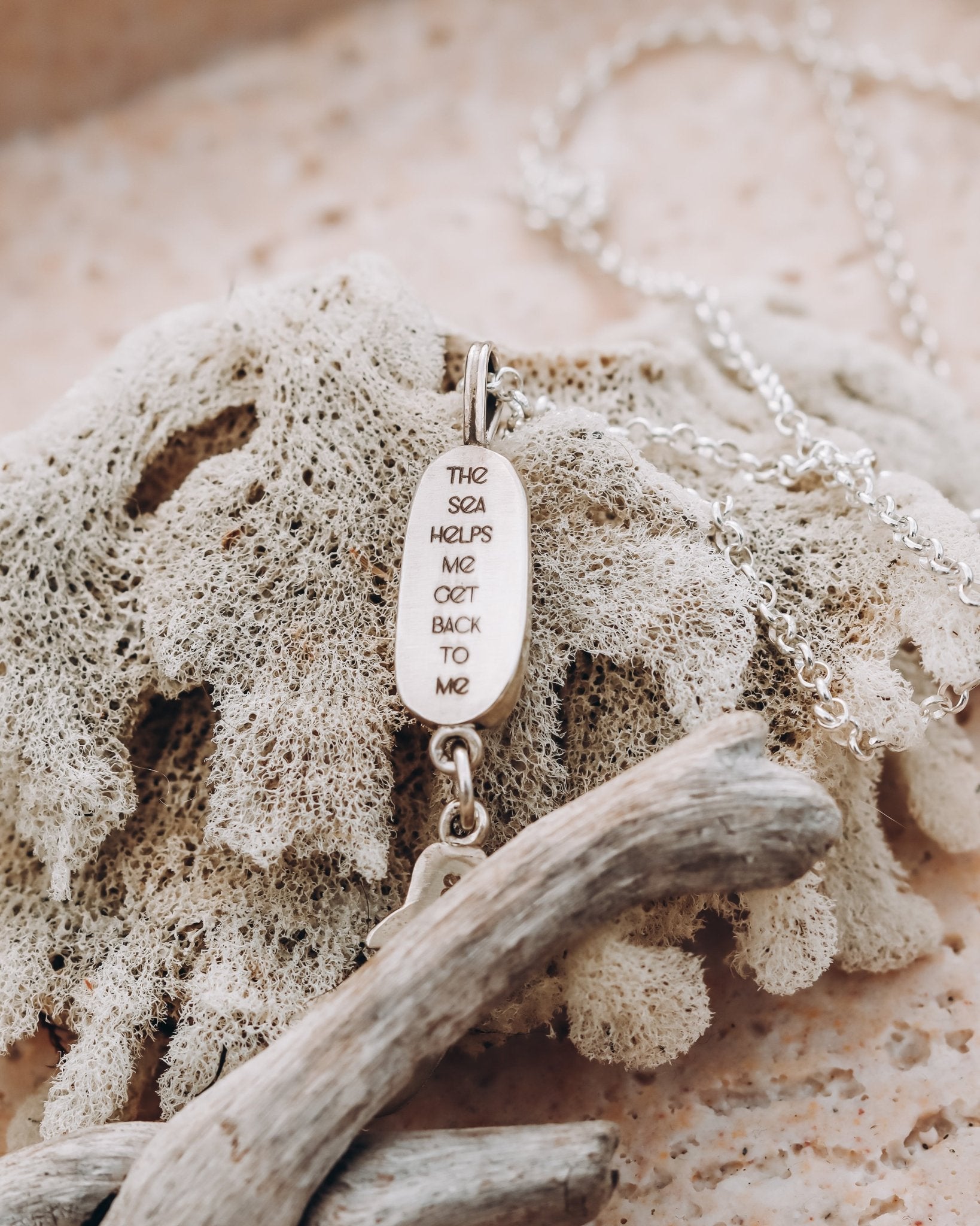 "The sea helps me get back to me" Blue Kyanite Whale Shark Necklace - Kowhai and Sage
