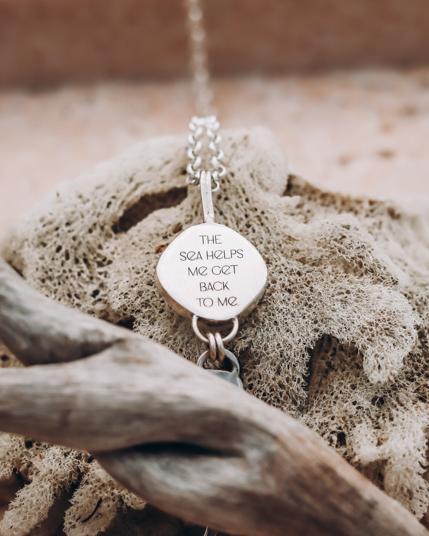 "The sea helps me get back to me" Paua Whale Shark Necklace - Kowhai and Sage