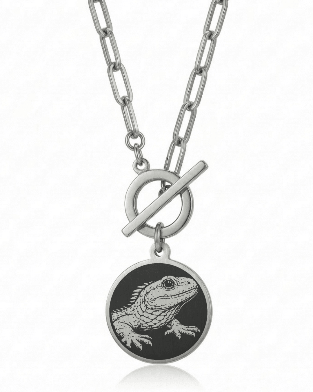 Tuatara Necklace - Kowhai and Sage