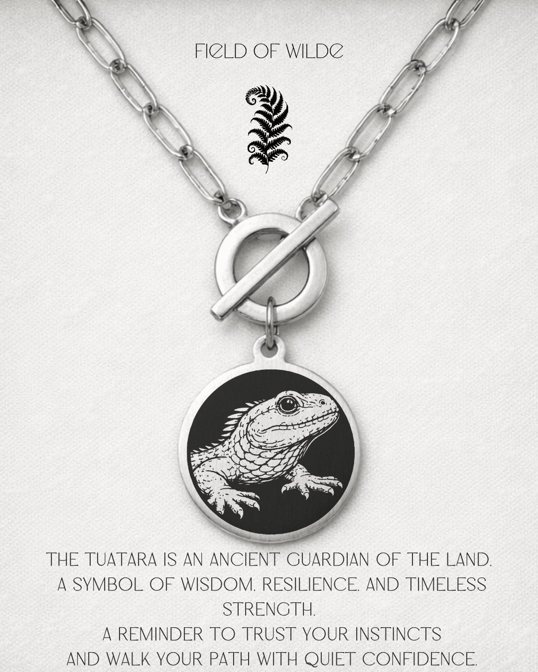 Tuatara Necklace - Kowhai and Sage