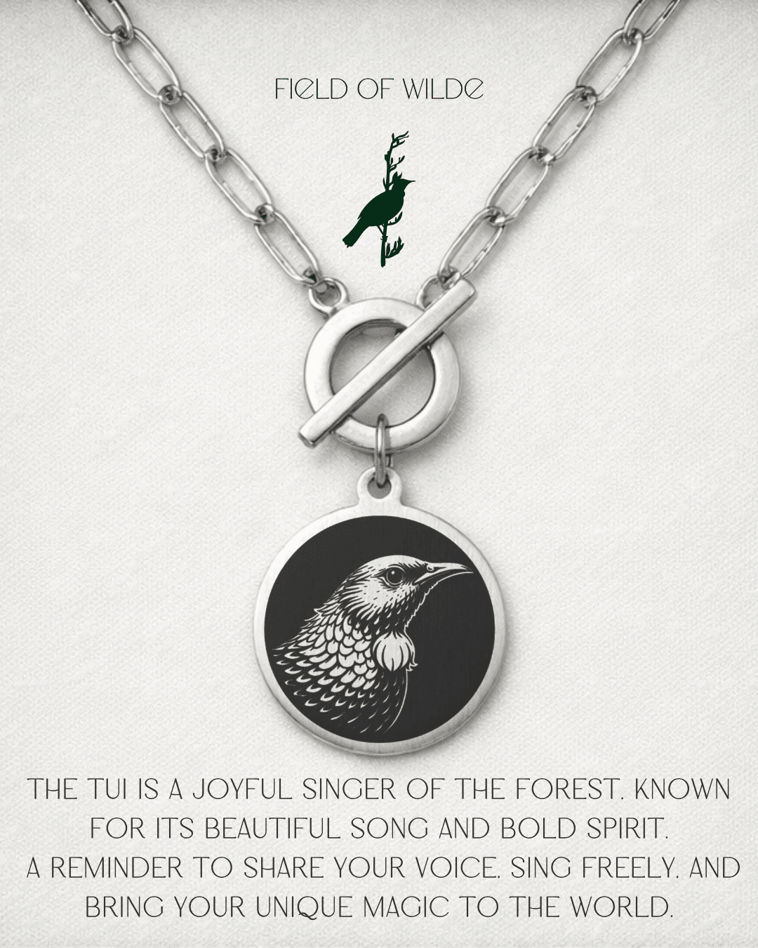 Tūī Necklace - Kowhai and Sage