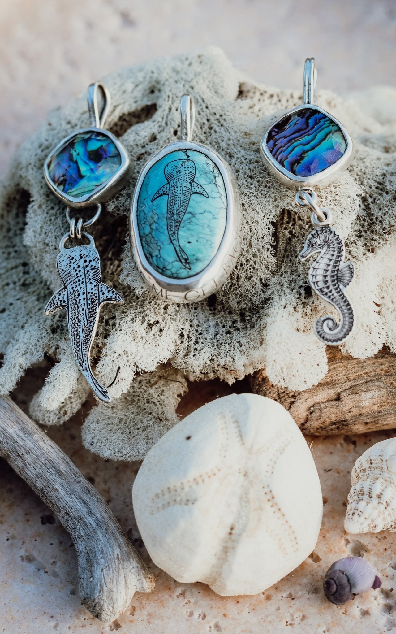 Turquoise Whale Shark Necklace - Kowhai and Sage
