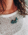 Whale necklace with Amethyst - Kowhai and Sage