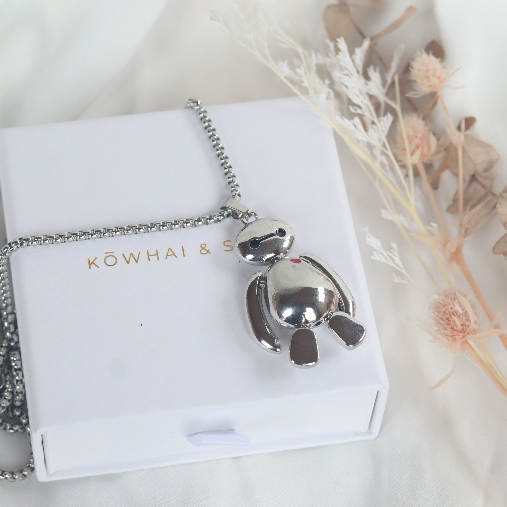 Fidget Friends Fidget Necklace - Kowhai and Sage