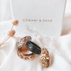 Moon and Sun Fidget Ring - Kowhai and Sage