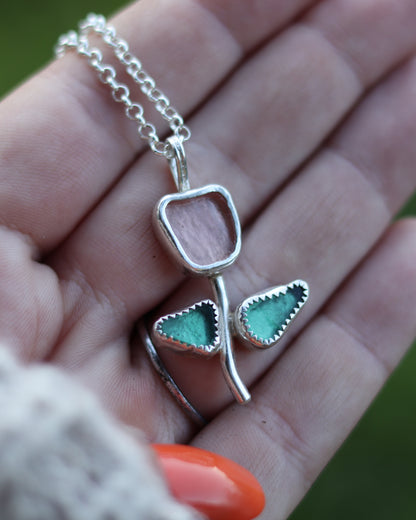 Pink Tulip Necklace