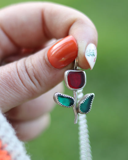 Red Tulip Necklace