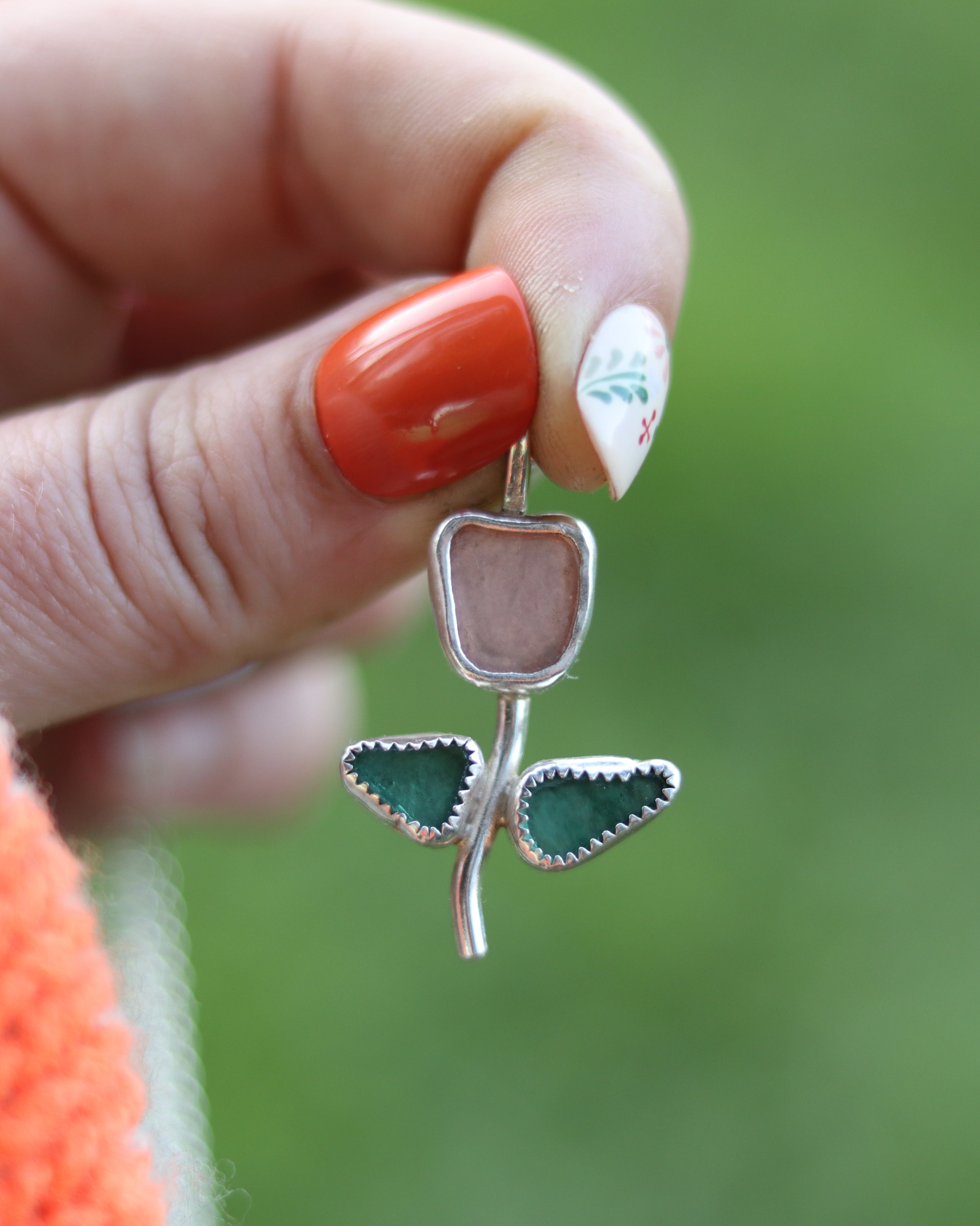 Pink Tulip Necklace