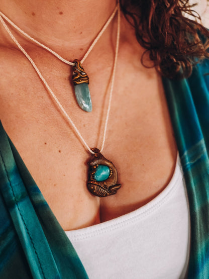 Amazonite Necklace - Kowhai and Sage