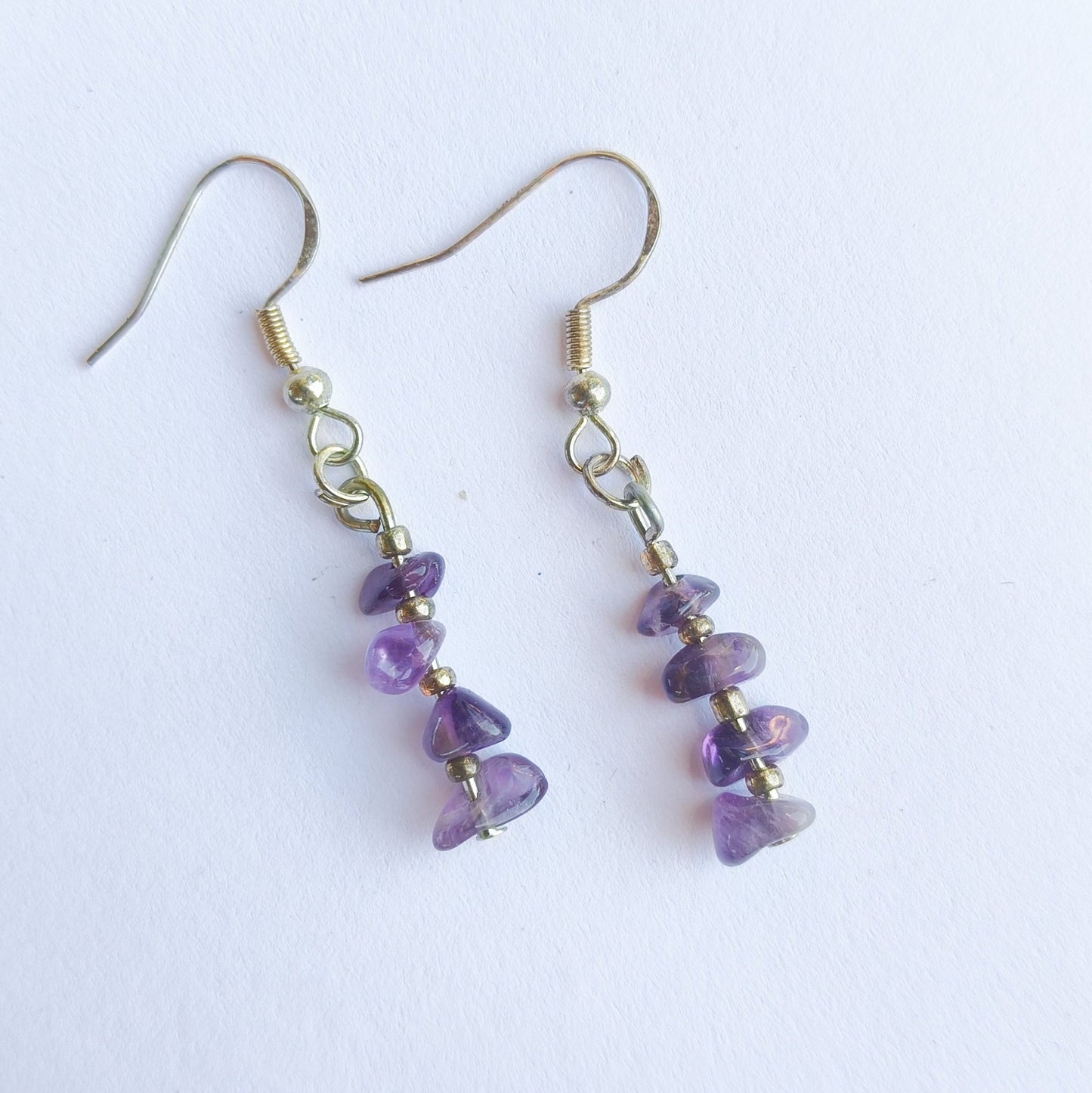 Amethyst Drop Earrings - Kowhai and Sage