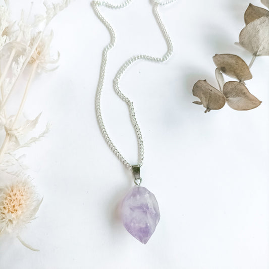 Amethyst Necklace - Kowhai and Sage