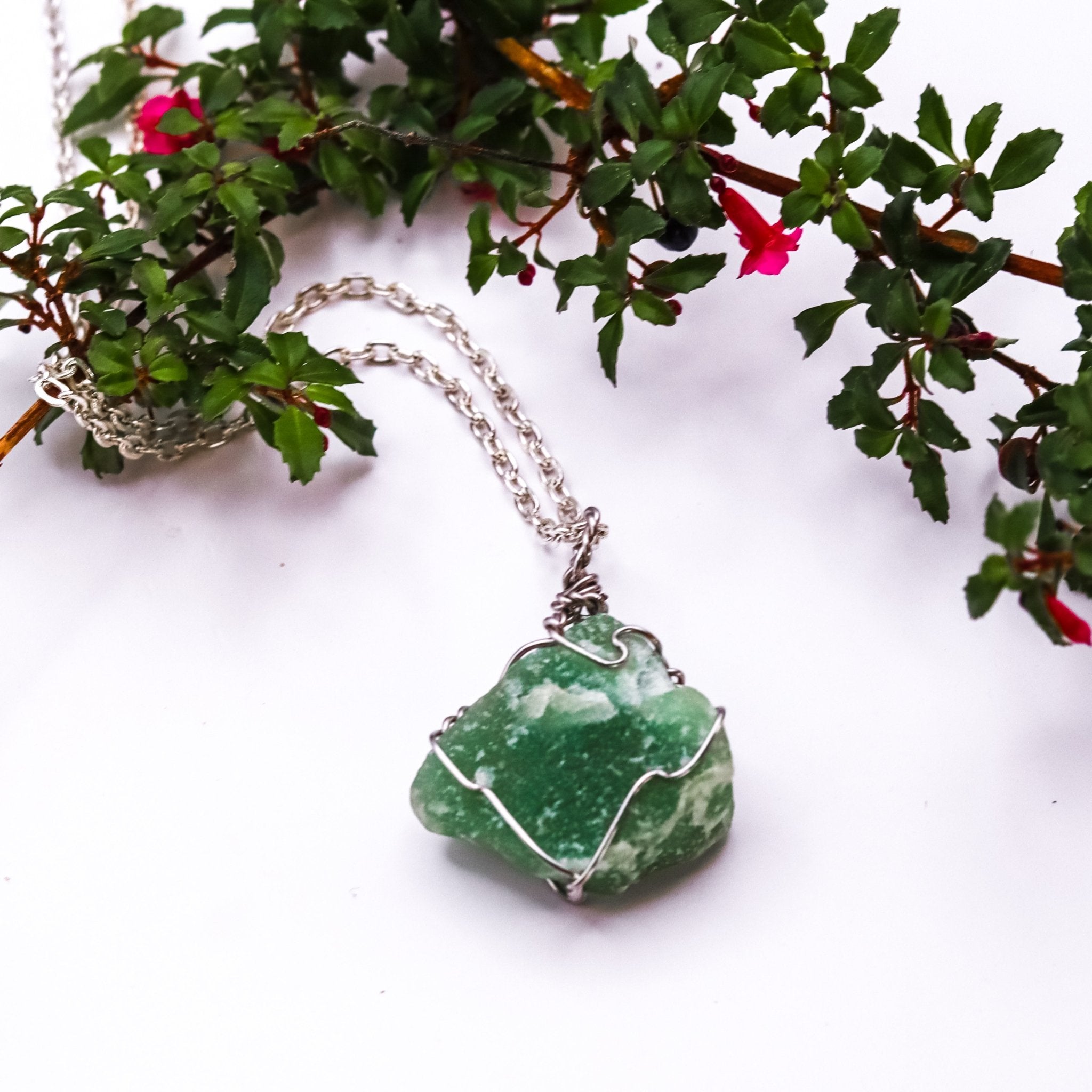Aventurine Necklace - Kowhai and Sage
